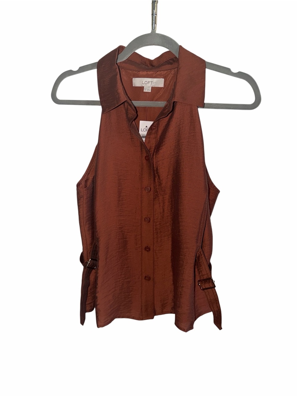 LOFT Belted Cutaway Vest Top size Small NWT - Picture 4 of 10
